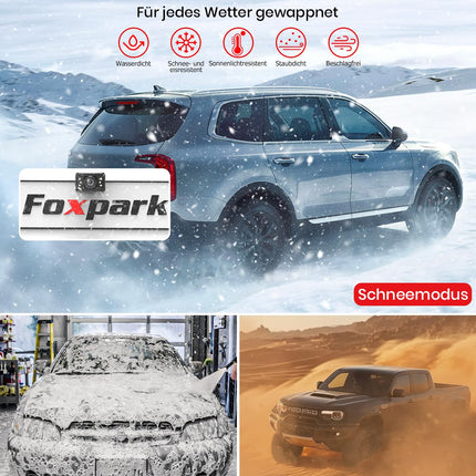 Tahavaatekaamera Lihtsalt seadistatav Plug-Play: Värviline Selge Öönägemisega Tee-ise Juhised Viivituseta Auto tagurduskaamera 4,3-tollise LCD-ekraaniga IP69 Veekindel Parkimisabisüsteem Veokile/Maasturile Foxpark