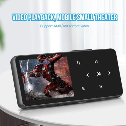 MP3-mängija 32 GB Bluetooth 5.0 kadudeta muusikapleier HiFi kaasaskantav kõlar sisseehitatud HD kõlar videosalvesti FM-raadio e-raamatu tugi kuni 128 GB