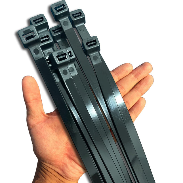 Cable ties black 500 mm long cable ties UV resistant 12 mm wide cable ties large 50 cm, 40 pieces thick cable ties extra strong for heavy use zip cable ties