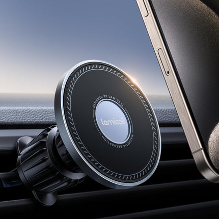 Lamicall Car Phone Holder for MagSafe Car Mount - [2025 Matte Design] Strong Magnetic Phone Holder Car Vent, Car Phone Mount Magnet for iPhone 16 15 14 13 12 Pro Max, All Smartphones