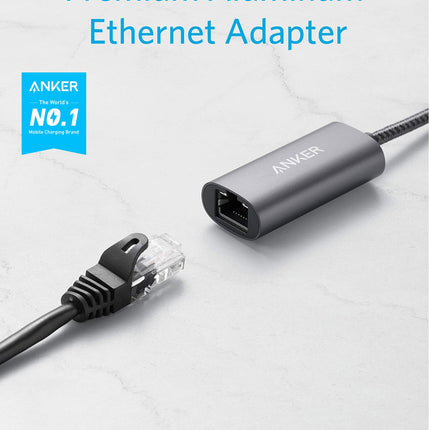 Anker PowerExpand USB 3.0 gigabaidise Etherneti adapter, alumiiniumist, kompaktne, USB-A adapter, mis ühildub MacBook Pro 2015, MacBook Air 2017 ja teistega