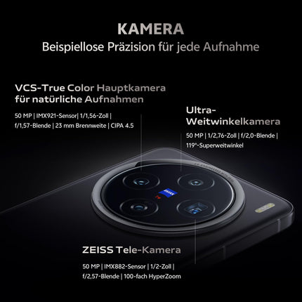 VIVO X200 5G nutitelefon, 12 GB muutmälu + 256 GB ROM, 6,67-tolline AMOLED ZEISS Master värviekraan, 120 Hz, 50 MP ZEISS põhikaamera, 50 MP ZEISS APO telekaamera, 5220 mAh aku, IP68 telefon, 3-aastane tootjagarantii