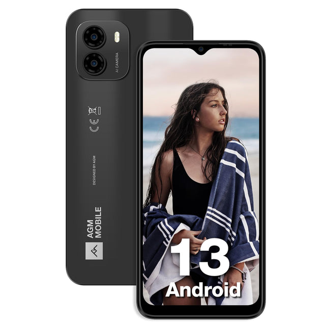 AGM Note N1 LITE mobiiltelefon ilma lepinguta (2024), 8(4+4) GB + 128 GB/256 GB TF, Android 13 nutitelefon soodne, 6,52'' HD+ 90Hz, 50 MP kaamera + 2 MP mikrokaamera 4900mAh koos Face ID-ga, sõrmejäljelugeja, 4G kahe SIM-kaardiga