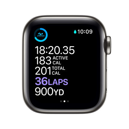 Apple Watch Series 6 (GPS + Cellular, 40MM) grafiidist roostevabast terasest korpus musta spordirihmaga (taastatud)