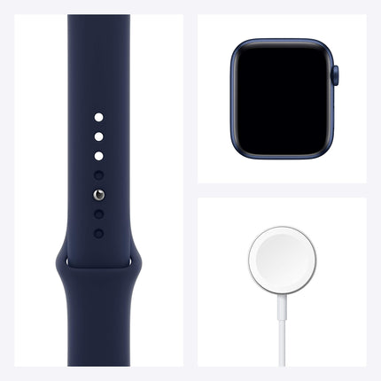 Apple Watch Series 6 (GPS, 44MM) Blue Aluminum Case with Blue Sport Band (Refurbished)