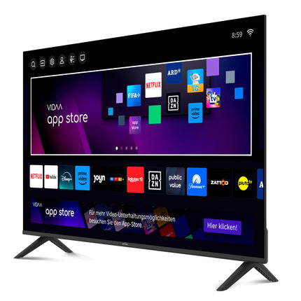 DYON Movie Smart 50 VX - 50-inch (126 cm) TV (4K Ultra HD Smart TV, Triple Tuner (DVB-C/-S2/-T2), App Store, Prime Video, Netflix, YouTube, DAZN, Disney+) [Mod. 2024]