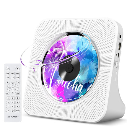 Kaasaskantav CD-mängija Bluetoothiga, Gueray lauaarvuti CD-mängija koduseks CD-mängijaks, sisseehitatud kahe HiFi kõlariga, AUX kõrvaklappide pesaga, FM-raadio, Boombox puldiga, USB-pordiga