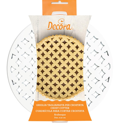 DECORA koorikulõikur 0215800 Arabesque koorikulõikur Ümmargune 30 cm, Plastik, Valge, 30 x 30 x 3 cm
