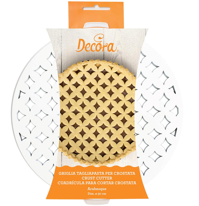 DECORA koorikulõikur 0215800 Arabesque koorikulõikur Ümmargune 30 cm, Plastik, Valge, 30 x 30 x 3 cm