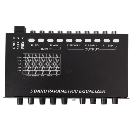 5 Band EQ Graphic Equalizer, Car Stereo Equalizer Stable Transmission Iron Vehicles