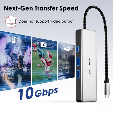 Wavlink USB C to Ethernet Adapter 2.5Gbps, 10Gbps USB-C PD 100W Laptop Network Adapter, Aluminum RJ45 LAN Internet Adapter Driver Plug &amp; Play for MacBook, HP, Dell, Lenovo, iPad, iPhone