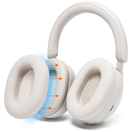 WC SweatZ XM5 &amp; XM6 – Patented Sweat Protection Ear Cushions for Sony WH1000XM5 &amp; WH1000XM6 by Wicked Cushions | Complete 360-Degree Ear Cushion Protection | Silver
