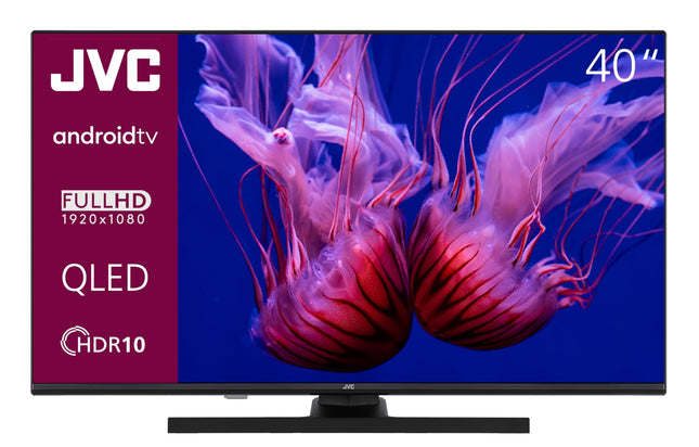 JVC QLED-teler 40-tolline Full HD Androidi nutiteler (HDR, kolmekordne tuuner, Bluetooth) LT-40VQF545A