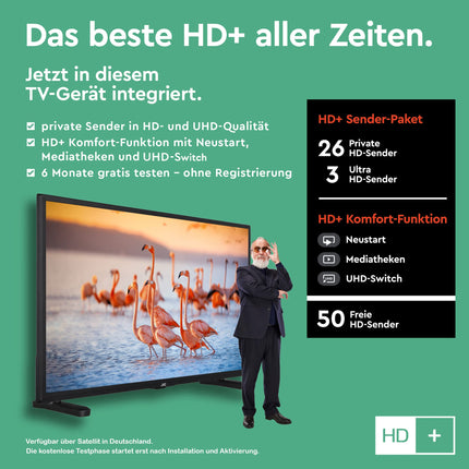 JVC LT-43VU2256 43-tolline televiisor/nutiteler (4K Ultra HD, HDR Dolby Vision, kolmekordne tuuner, Dolby Atmos) – sisaldab 6 kuud HD+ [2023]