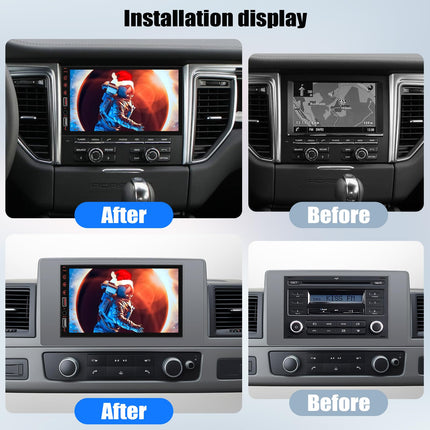 CAMECHO Double Din Radio with Wireless Carplay, 7 inch Touchscreen Android Auto Car Radio with Bluetooth FM Mirror Link Steering Wheel Control AUX EQ Sound YouTube + Rear View Camera