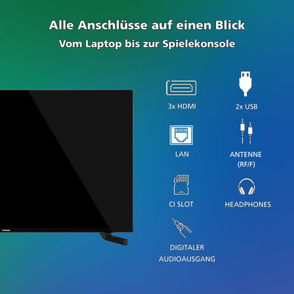 Telefunken TV 43 inch Smart TV VIDAA D43U790B2CW 4K TV UHD, HDR TV with Dolby Vision, triple tuner and 6 months HD+ included, LED TV black
