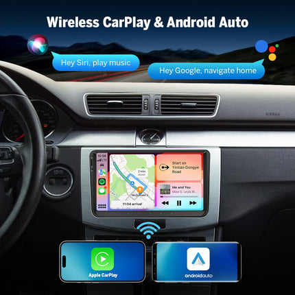 Eonon Android 13 autoraadio VW Golf T5 raadio Seat Skoda 6+64GB 8-tuumaline 9-tolline Bluetooth-raadio Snapdragon 6225 protsessoriga, juhtmevaba CarPlay Android Auto, 2din GPS AM/FM WiFi DSP tahavaatekaamera VWX6S