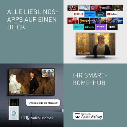 Panasonic TV-40S55AEZ, S55A seeria 40-tolline Full HD LED-nutiteler, 2024, Fire TV, HD värvimootor, HDR, Alexa hääljuhtimine, mängurežiim, meediapleier erakordse visuaalse kogemuse saamiseks.