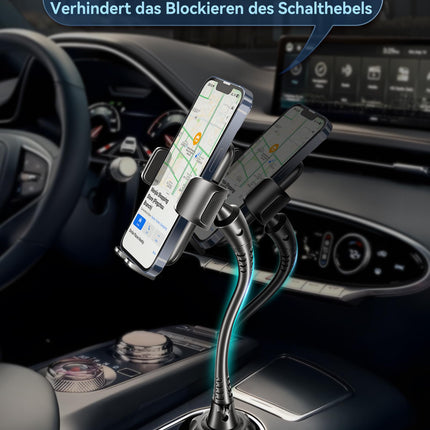 Topgo mobiiltelefonihoidik topsihoidjale, universaalne reguleeritav luigekaelaga topsihoidja autokinnitus mobiiltelefonile iPhone, Samsung, LG