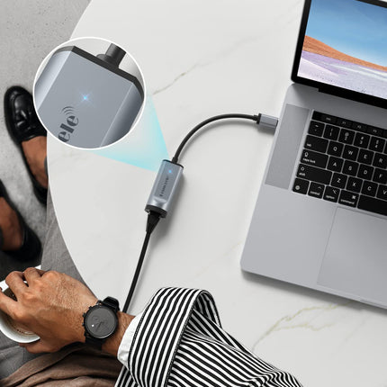 Lemorele USB C Etherneti adapter, Thunderbolt 3/Type C RJ45 gigabaidise Etherneti LAN-võrguadapter 100W PD laadimispordiga. Ühildub sülearvutite, arvutite, lülitite, MacBookide, iPadide ja muude C-tüüpi seadmetega.