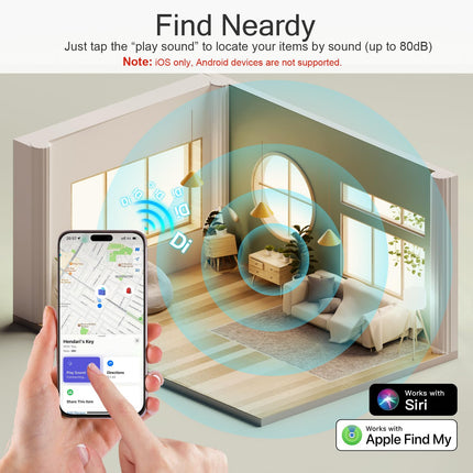 TiMOVO Slim Walleti jälgimiskaart Apple Find My jaoks (ainult iOS-ile) juhtmevaba laadimisega laetav rahakotiotsija käekottide, pagasisiltide, passide jaoks, IP68 veekindel Bluetooth-esemete jälgija, must