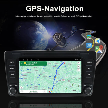 Dvrmedia autoraadio 4GB+64GB Android 13 Skoda Octavia Mk2 A5 2004-2014 Rapid Yeti 8" puutetundliku ekraaniga Bluetooth-raadio, juhtmevaba CarPlay, Android Auto autoraadio 2din GPS, FM WiFi, DSP