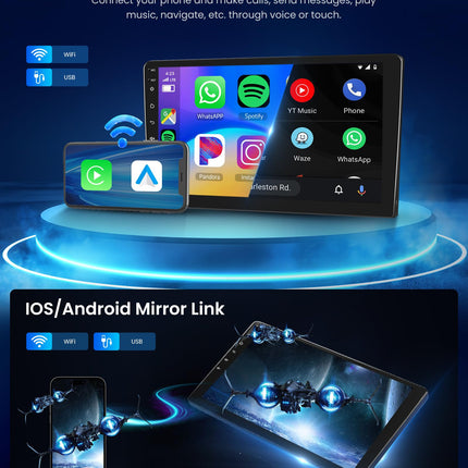 6G+128G 8 Core Wireless Carplay Android 13 Car Radio 2 Din for Suzuki Swift 2003-2010 10.1 inch Car Radio with Wireless Android Auto Navigation GPS WiFi Mirror Link Bluetooth FM/RDS DSP EQ SWC Rear View Camera