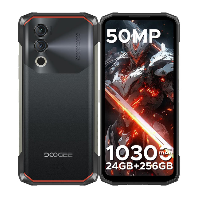 DOOGEE Blade 10 Power [2025] Outdoor Smartphone Ohne Vertrag Android 14, 24GB+256GB/TF 2TB Outdoor Handy 10300mAh/18W, 6.6'' HD+ baustellenhandy, 50MP AI Kamera,3 Card Slot/IP68/69K/NFC/GPS/Face ID