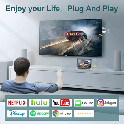 PChero traadita HDMI saatja ja vastuvõtja, 5G 1080P traadita HDMI 50M raadioülekanne, ühenda ja mängi, voogesitab heli/videot/faili arvutist/sülearvutist/kaamerast monitori/projektorisse/telerisse