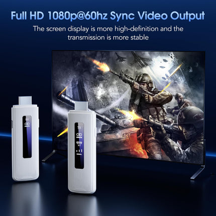 ICZI juhtmevaba HDMI saatja ja vastuvõtja. Juhtmevaba edastus ilma kaablita, kahe sagedusalaga 2,4/5 GHz, 164 jalga/50 m, LED-valgustusega, video- ja helifailide voogesituseks sülearvutist, arvutist HDTV-sse ja projektorisse.