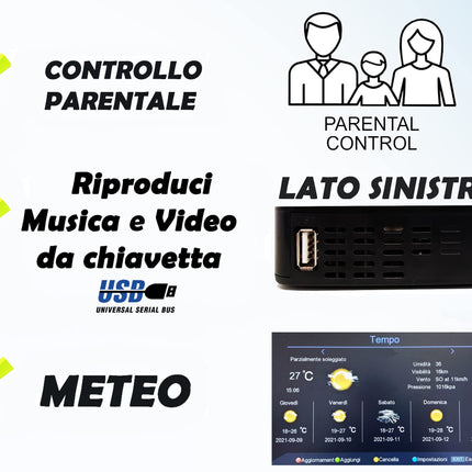 Dekooder DVBT2 HD 1080p automaatne sünkroniseerimine maapealne digitaalne dekooder 2022 HDMI HEVC Main 10-bitine H265 võtab vastu KÕIKI tasuta kanaleid DOLBYDIGITAL+ (GX1 (ilma nuppudeta)