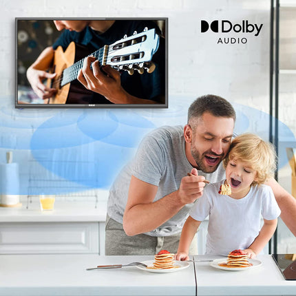 RCA iRB22H3C 22-inch (56 cm) TV, Dolby Audio, Triple Tuner DVB-C/T2/S2, VGA, HDMI, USB, digital audio output, including hotel mode, 230V &amp; 12V car adapter, optional for motorhomes, 2023