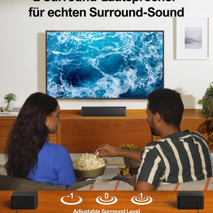 ULTIMEA 5.1 heliriba Dolby Atmosega, 3D ruumilise heli süsteem, heliriba teleritele subwooferiga, 2 tagumist kõlarit, Bluetooth 5.3 heliriba reguleeritava bassiga, Poseidon D60
