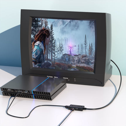 PARUIEN 2-ühes HDMI-S-Video/RCA muundur, 1080P S-video adapter, komposiit-AV + R/L-audio muundur, mis ühildub DVD/PS3/PS4/TV-pulgaga