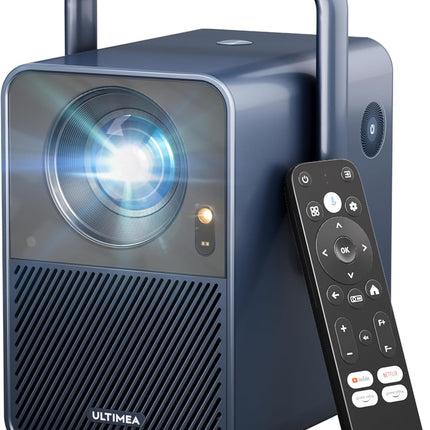 ULTIMEA 2025 Upgrade Projector 4K Home Theater Supported, Smart Projector Mobile Outdoor Bluetooth Wi-Fi, 6D Keystone Correction, Android TV, Netflix, Projector 1000 ANSI Lumens, Dolby Audio, Poseidon E40
