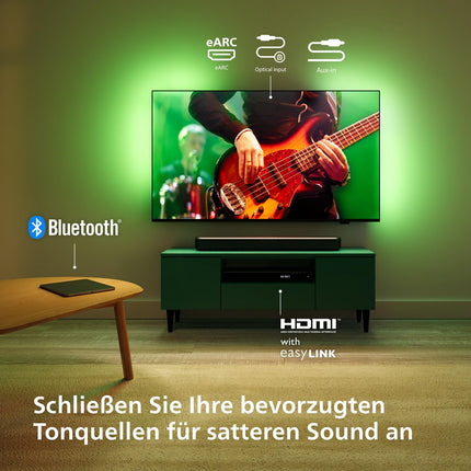 Philips TAB5109 heliriba 2.0-2 kanaliga 120W, DTS Virtual X, Bluetooth 5.4, HDMI ARC, optiline ja USB-ühendus - tumehall