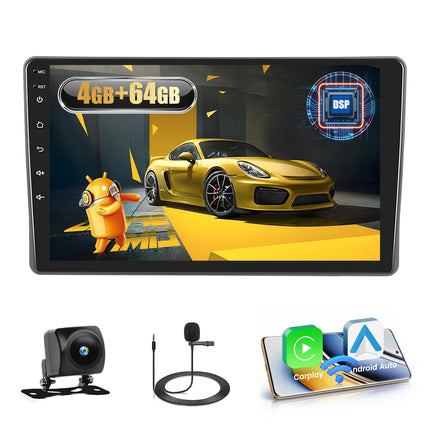 Fuluku 4+64G Android autoraadio FIAT Pandale (2002, 2003, 2004, 2005, 2006, 2007, 2008, 2009, 2010, 2011, 2012), juhtmevaba Carplay ja Android Auto, 9-tolline puutetundliku ekraaniga raadio, Bluetooth 5.0/GPS/tagurduskaamera/FM/WiFi/SWC