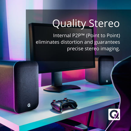 Q Acoustics M20 HD kõlar, juhtmevaba muusikasüsteem, riiulikõlarite paar, valge