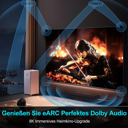 Sniokco 8K HDMI 2.1 kaabel 20 meetrit, 48 Gbps kiire HDMI® kaabel 0,01 ms 4K 240 Hz 165 Hz 120 Hz 8K 60 Hz eARC Netflix HDCP 2.3 2.2 DTS:X HDR10+ heliriba teler monitor projektor Roku Sky-Q PS5 X-box Blu-ray