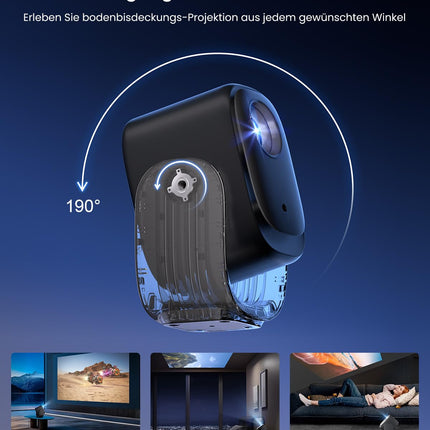 Dangbei N2 mini nutiprojektor alusega, ametlik Netflixi koduprojektor 1080P Full HD, autofookus, trapetsikorrektsioon, Dolby heli, kaasaskantav videoprojektor WiFi ja Bluetoothiga õues/mobiiltelefoni jaoks