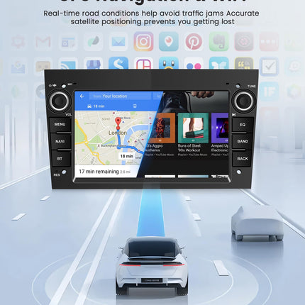 4G+64G Wireless Carplay Android 13 Car Radio for Opel Astra Antara Vectra Corsa Zafira Meriva Vivara Vivaro 7 inch Car Radio with Android Auto Navigation GPS WiFi Mirror Link Bluetooth FM/RDS Rear View Camera