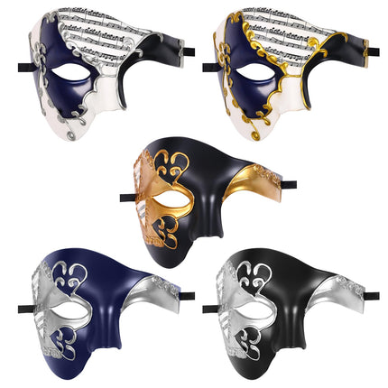 Oidea maski mask meestele: Vintage Itaalia ooperifantoom, poolmask, halloweeni kostüüm, ballipeo mask, kontsert, Veneetsia karneval, mardi gras mask, must-sinine