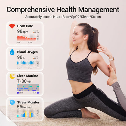 Smart Watches for Men Android iPhone, [1.8 inch LCD Screen] Smartwatch Fitness Tracker with Bluetooth Calling, AI Control, Heart Rate/SpO2/Sleep Monitor, 12 Days Battery, IP68 Waterproof