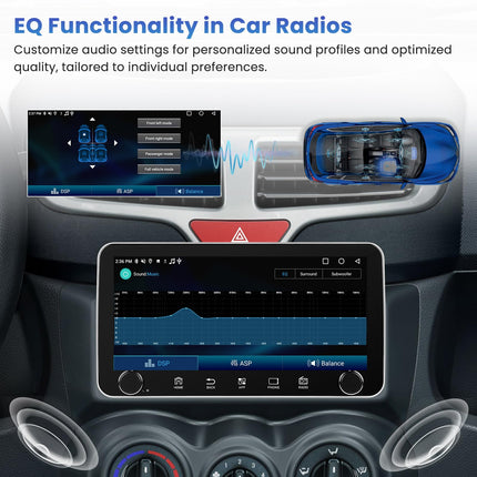 [2G+64G 10,36" ekraan] Inefala autoraadio 1 DIN Android 13 koos juhtmevaba Carplayga Android Auto, 10,36-tolline puutetundlik ekraan, autoraadio Bluetooth 1 DIN koos navigatsiooniga GPS WiFi RDS/FM SWC USB mikrofon tahavaatekaamera