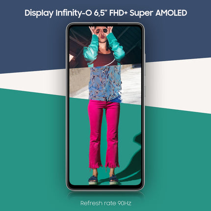 Samsung Galaxy A52 nutitelefon, 6,5-tolline FHD+ Infinity-O ekraan, 6 GB muutmälu ja 128 GB laiendatavat sisemälu, 4500 mAh aku ja ülikiire laadimine, must