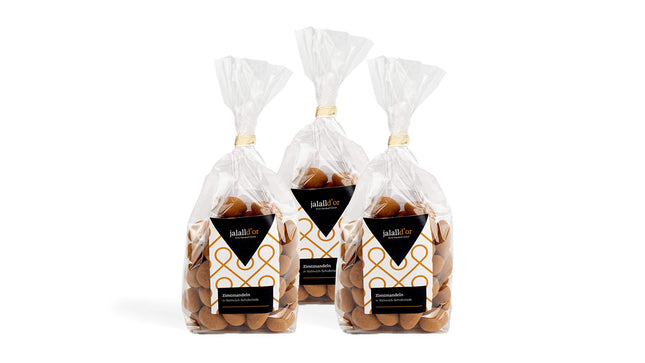 Jalall D'or kaneelimandlid – šokolaadimandlid – kakaomandlid kaneeliga – 3 × 250 g