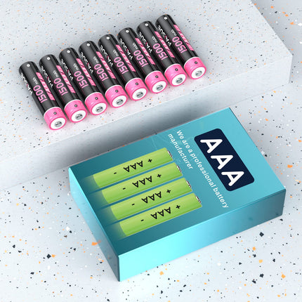 AAA Rechargeable Batteries, 1500mAh High Capacity Long-Lasting Power AAA Batteries 1.2V NI-MH Low Self Discharge Triple A Battery for TV Remote Control, Household and Office Appliances (8 Pack)