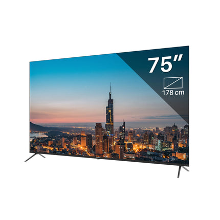 TEEVIEW TV75QQG-EU 75" Google Smart QLED 4K UHD TV, Wi-Fi, Bluetooth, 3x HDMI, Triple Tuner, Voice Control, Integrated Streaming Apps