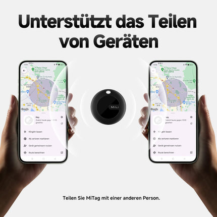 MiLi MiTag Androidi nutikas silt, võtmeleidja, mis ühildub Google Find My Device rakendusega (ainult Android), Bluetooth-võtmeleidja pagasi/kottide/kohvrite/rahakottide jaoks, must - 1 pakk