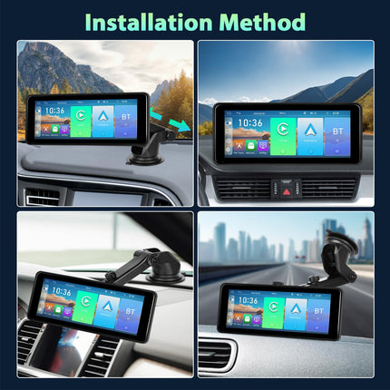 Podofo 6,86-tolline kaasaskantav autostereo juhtmevaba Carplay/Android Auto toega, pööratav alus 7–32 V puutetundliku ekraaniga, juhtmevaba AirPlay/Bluetooth-muusika/peegliühendus/TF/USB/AUX